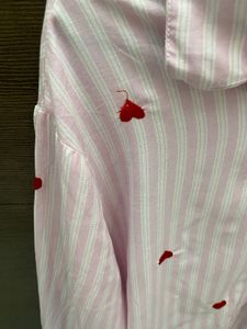 Heart Print Oversized Shirt With Pants