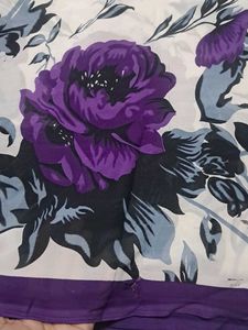 Purple Floral Print saree