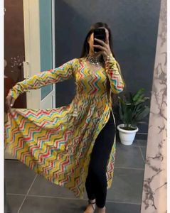Vibrant Print Longline Nyra Cut Kurti