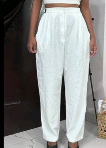 White Cotton Pants