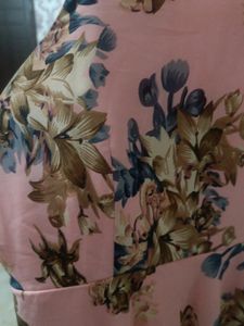 Peach Floral Dress