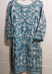 Teal Embroidered Salwar Kameez