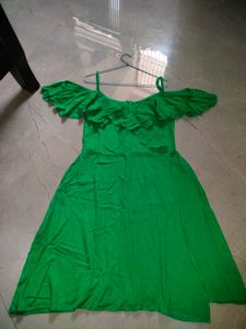 Green Off-Shoulder Dress