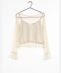 Sheer Bell Sleeve Top