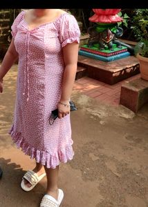 Dress Pink Floral L/XL