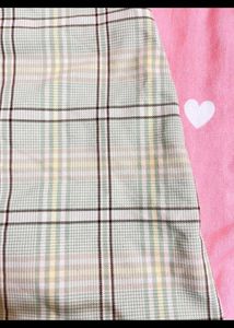 Green Plaid Mini Skirt
