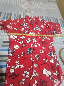 Red Floral Print Shirt