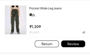Trendy 🩶URBANIC POCKET WIDE LEG JEANS🩶