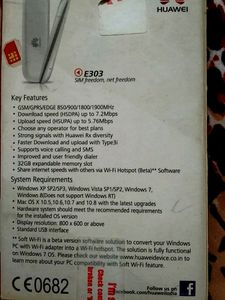 HUAWEI E303 HSPA USB DATACARD