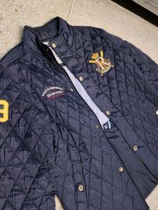 Stylish Navy Blue Quilted Jacket