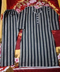 Mix cotton Black kurti & plazzo set for women