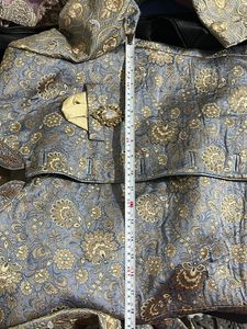 Men&#39;s Blue &amp; Gold Brocade Jacket