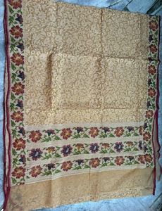 Party Wear Brasso Design Weaving On Net Saree