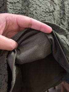 Elegant Olive Green Lace Overlay Top – Size 12 (CO