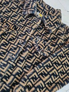 Fendi Print Fur Jacket