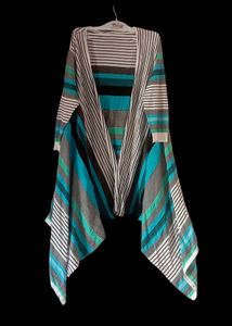 Kalt Cotton 3/4th Sleeves Long Open Shrug