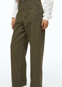 Olive Green Wide Leg Pants