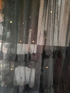 Black Net Dupatta