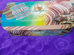 Colorful Crystal Bangles Set