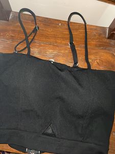 Black Coord Set With Tie Up Top