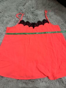 Poshmark Fluorescent Slip Top With Lace