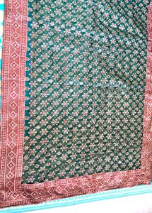 Green  Organza  Saree.