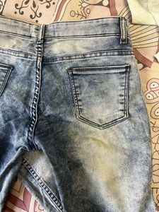 Distressed Faded Blue jeans
