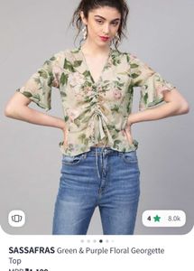 V- Neck Floral Top