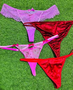 Lace &amp; Satin Thong Set Xl/2xl