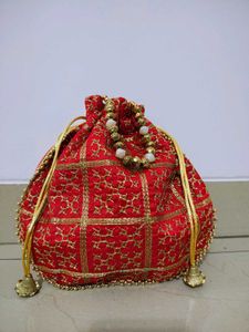 Beautiful Red Potli Bag