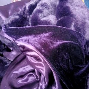 Korean  Faux Fur Poncho