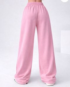 Pink Wide Leg Lounge Pants / baggy