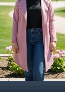 women velvet look long coat / shrug