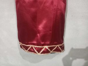Red Satin Salwar Suit