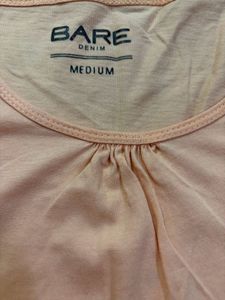 Peach T-shirt with Sequin Bow