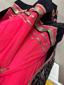 Long Anarkali Wedding Wear Dress With Pant &amp; Shawl