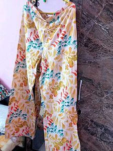 Totally New Pure Soft Cotton Hand Painted Coord Se