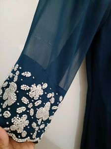 Teal Blue Georgette Set