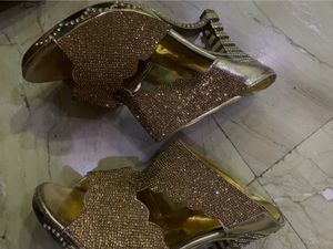 Golden Partywear Heels