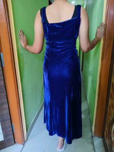 Blue Velvet Maxi Dress