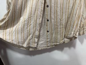 Beige Striped Shirt | Easy Breezy Everyday Look