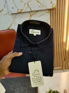Dark Blue Being Human Casual Shirt for men's