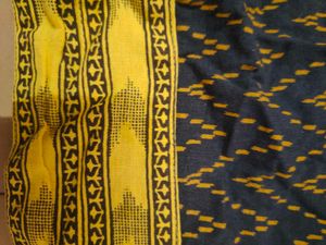 Siyahi Black And Yellow A-line Kurti With Button