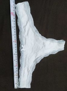 White Lace Trim Panties 🖤
