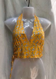 541210. Floral Halter Top