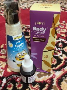 Plum BodyLovin Mist,body Wash And Serum Combo