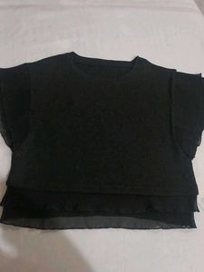 Elegant Black Layered Top