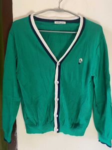 Green Cardigan Sweater