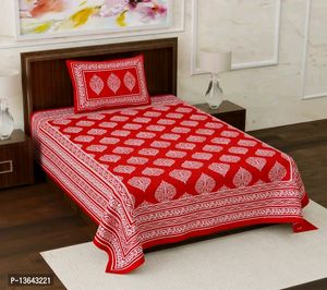 Flower Printes Bed sheet with pillow cover