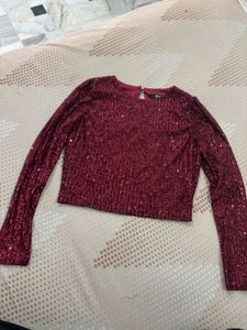 Sparkly Maroon Top